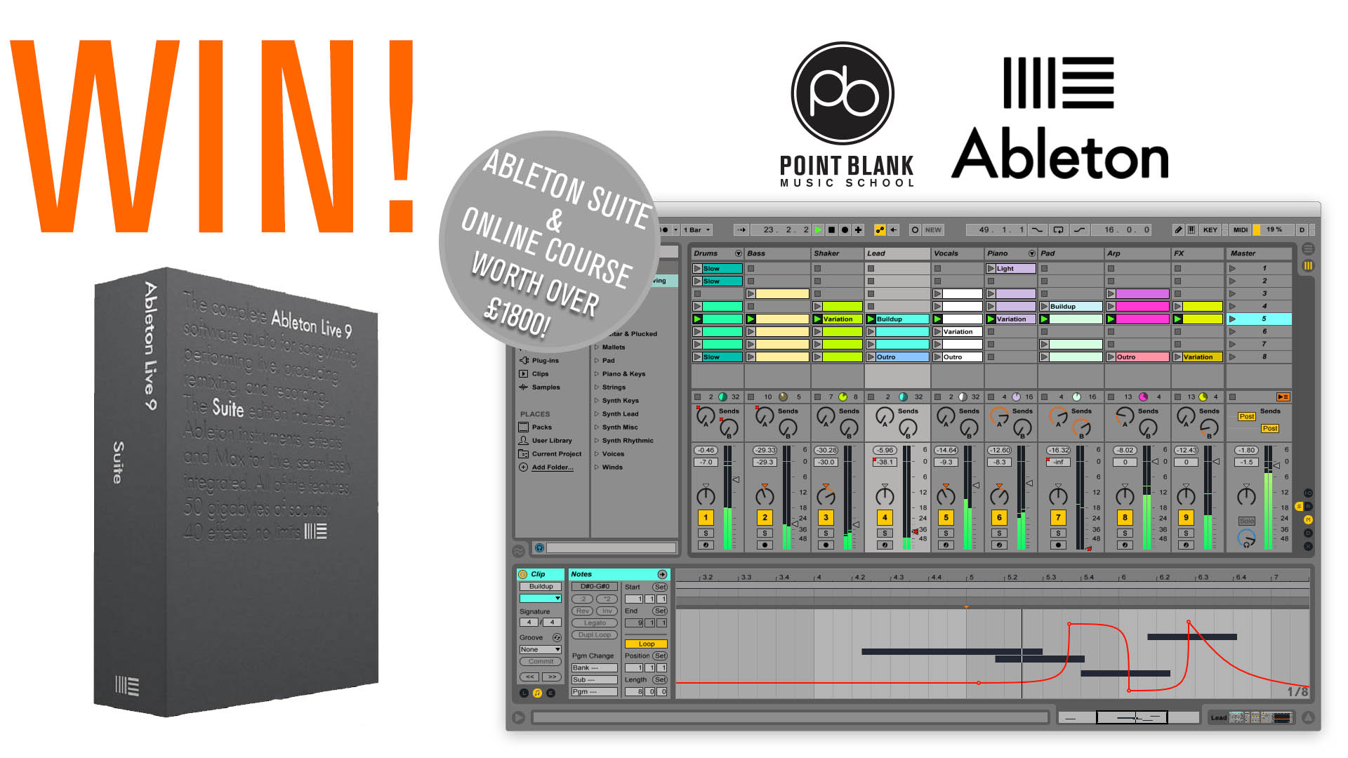 Subscribe to Point Blank Music: Win Ableton Suite & Online Course Worth £1800! Subscribe to Point Blank Music: Win Ableton Suite & Online Course Worth £1800!